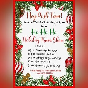 Festive Holiday Train Show Invitation